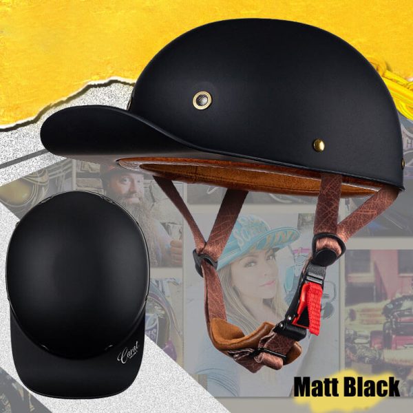 DOT Approved Unique Baseball Cap Motorcycle Helmet Backwards Hat Helmet