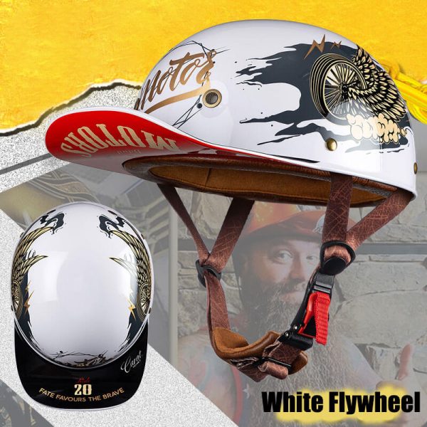 DOT Approved Unique Baseball Cap Motorcycle Helmet Backwards Hat Helmet