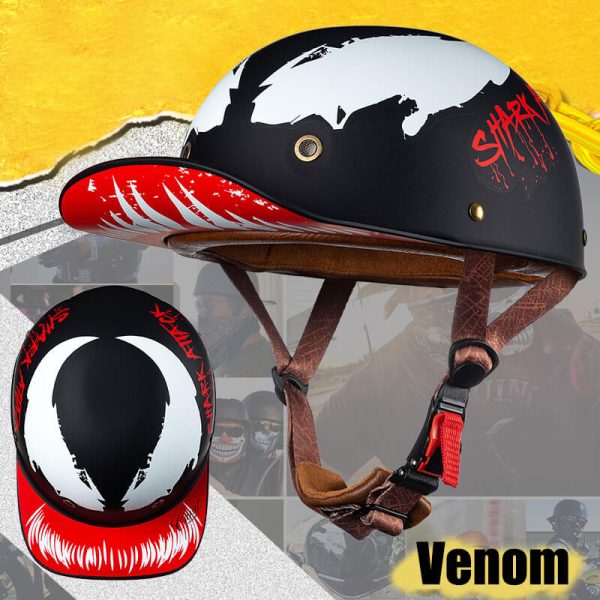 DOT Approved Unique Baseball Cap Motorcycle Helmet Backwards Hat Helmet