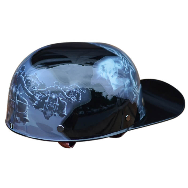 BGMKE Multi-Colour Style Baseball Cap Half Helmet For Motorcycle