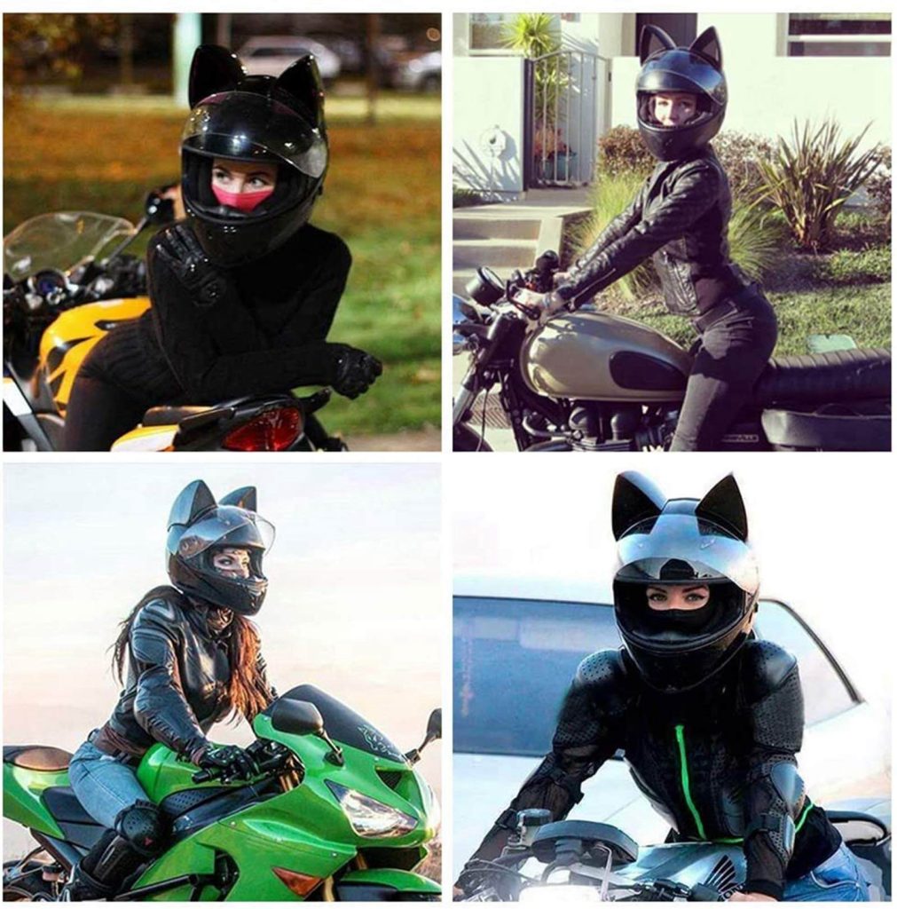 cat ear motorcycle helmet