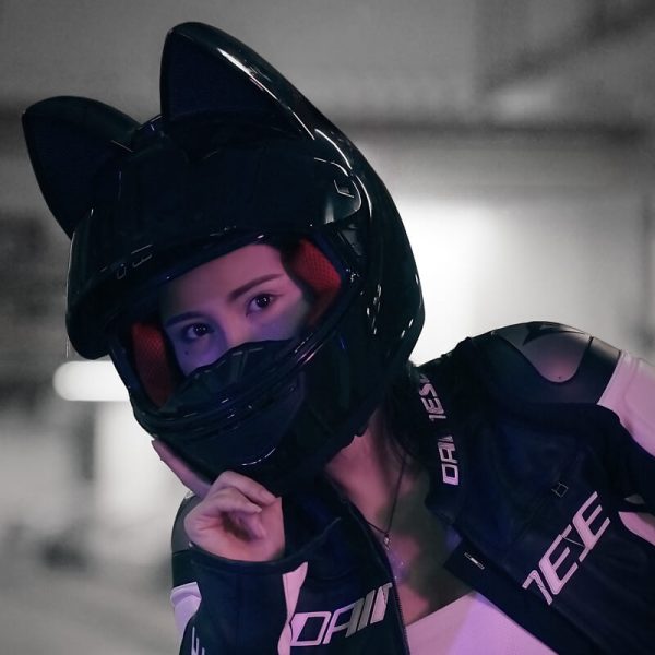 cat ear motorcycle helmet